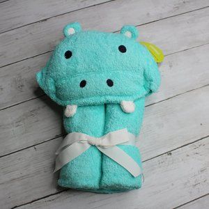 Gymboree Baby Hippo Face Hooded Bath Beach Towel